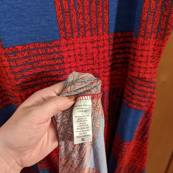 LuLaRoe plaid Ana Maxi Dress - Picture 5 of 5